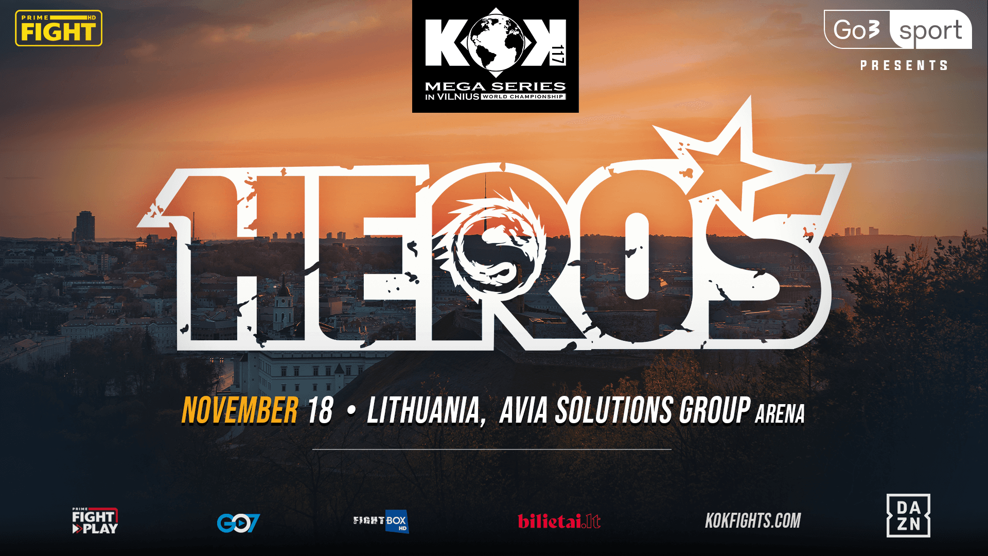 KOK MEGA SERIES “HERO’S event poster