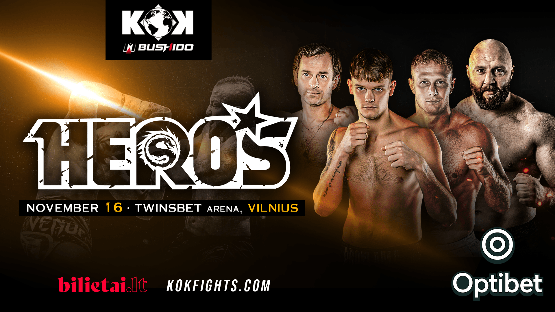 KOK Hero’s in Vilnius event poster